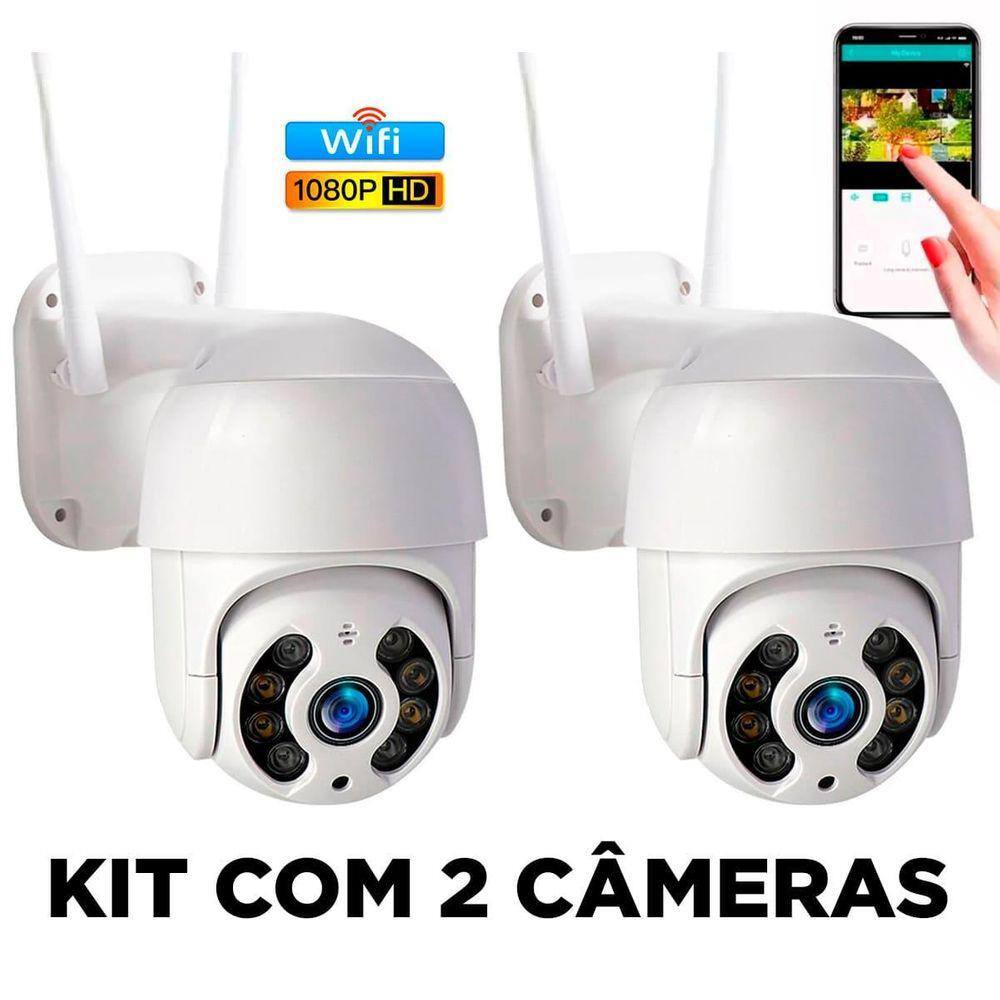Kit 2 Câmeras IP Externa Full HD - Acesso Remoto - Sem DVR
