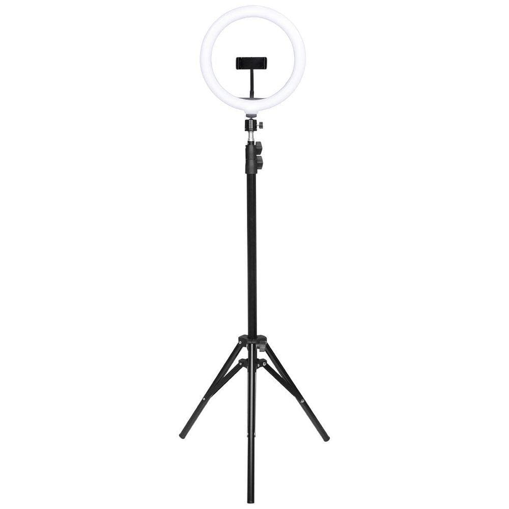 Kit Ring Light Led 26Cm 10" Tripe 1,65M + Suporte Celular