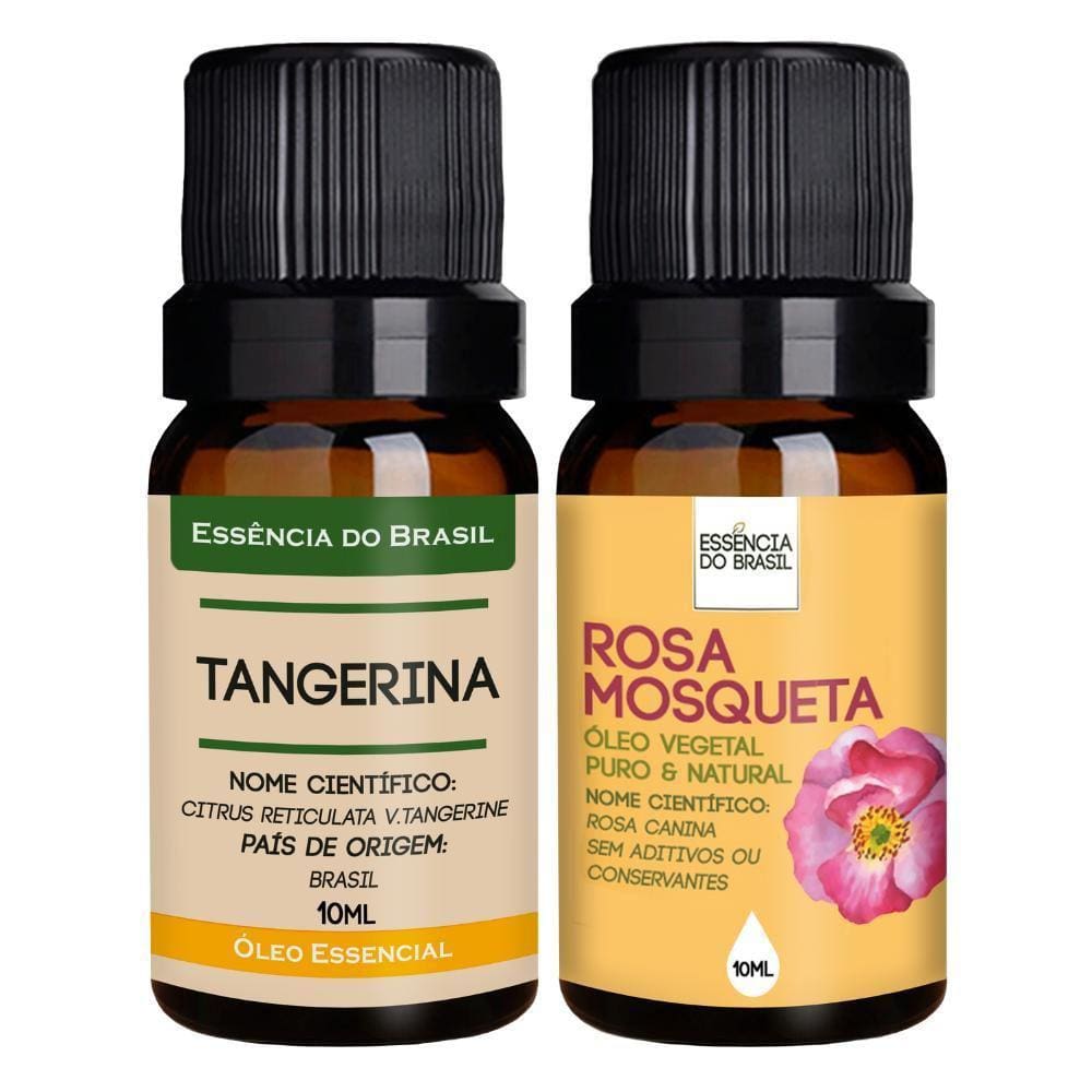 Kit Óleo Essencial Tangerina + Óleo Vegetal R. Mosqueta 10Ml