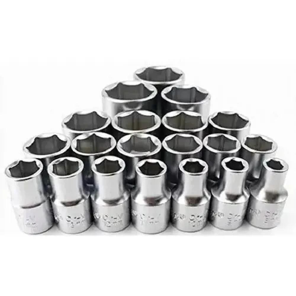 Jogo De Soquetes Sextavado Com Catraca 52 Pçs Sh