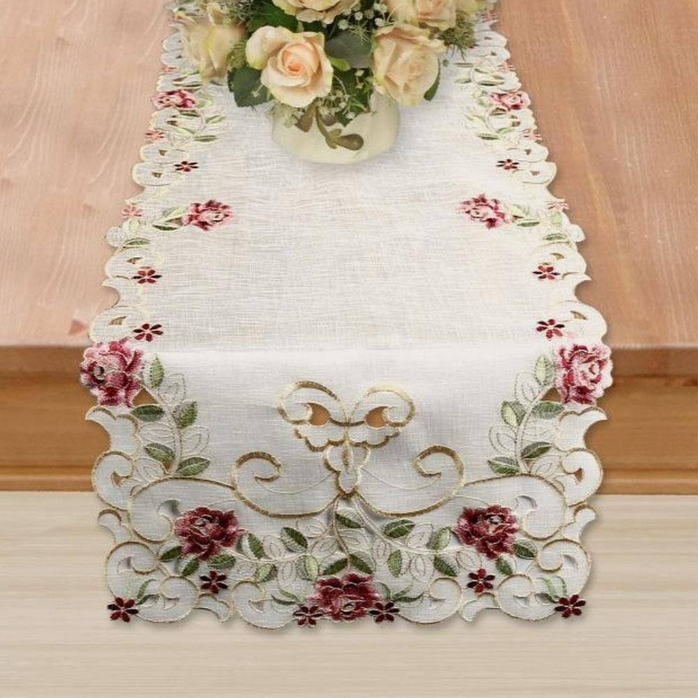 Trilho de Mesa Floratta - 40x140cm - 100% Poliéster