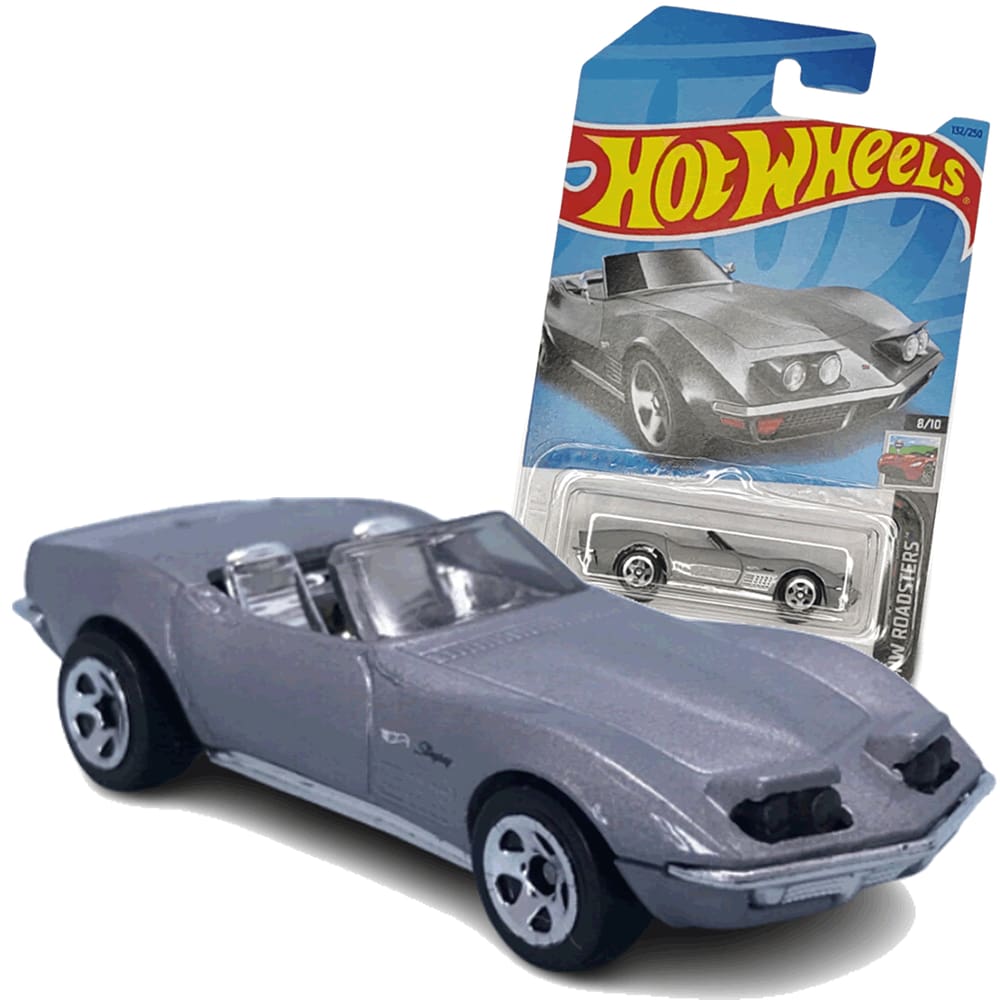 Carrinho Hot Wheels 72 Stingray Convertible Cinza Prateado