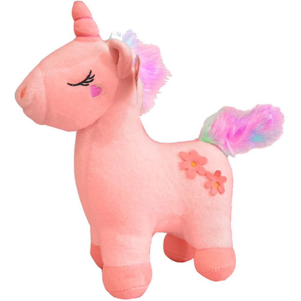 Pelúcia Unicórnio Rosa Squish Pals Colecionável 40cm Toyng