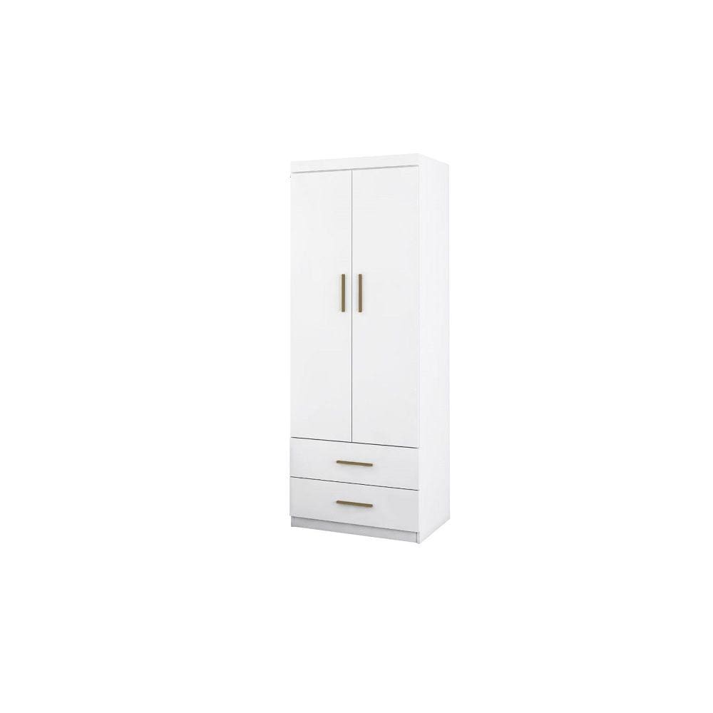 Guarda Roupa Infantil 2 Gavetas 2 Portas Roupeiro Solteiro Bco Chiara - Phoenix Baby
