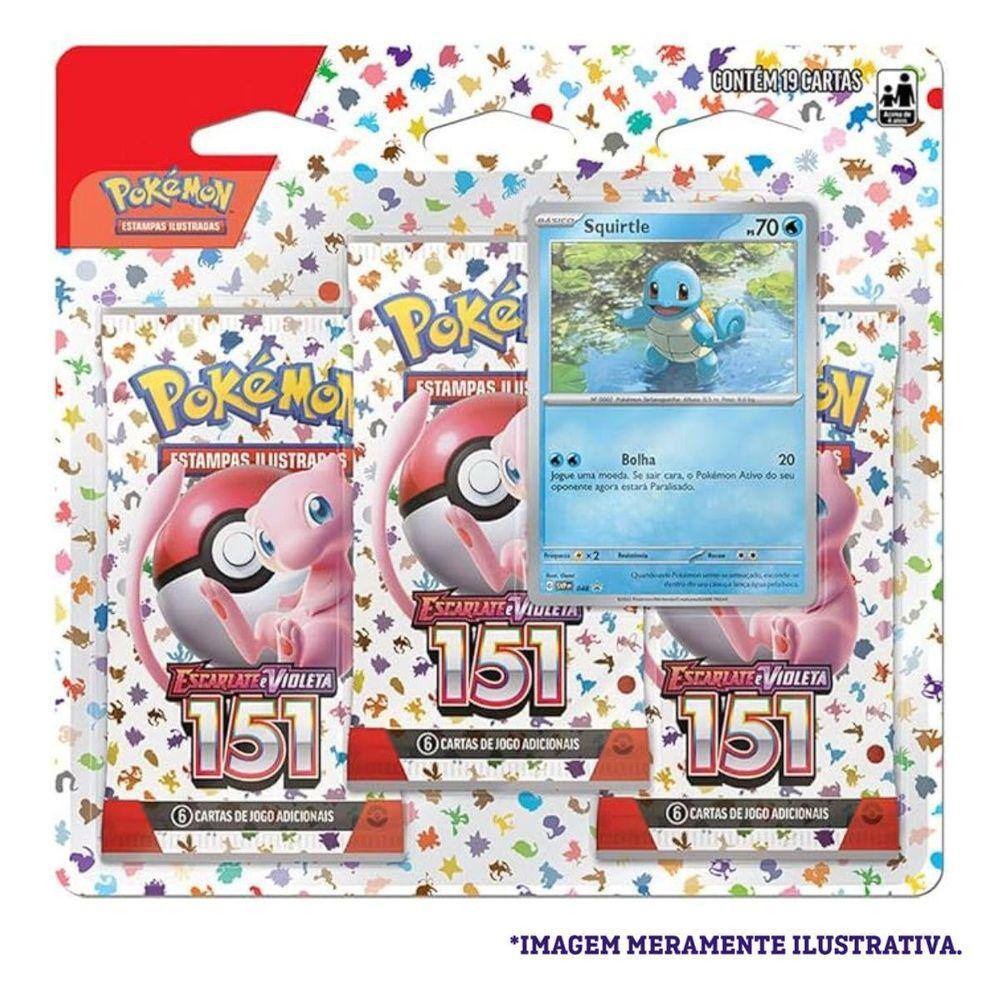 Kit Cartas Pokémon Blister Triplo 3 Pacotes + 1 Carta Celebi