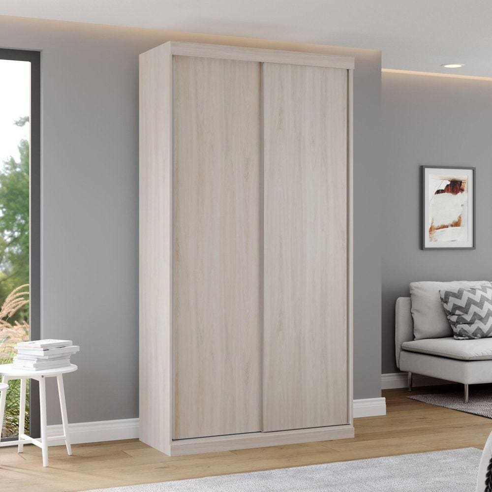 Guarda Roupas Modulado Solteiro 120cm 2 Portas de Correr 100% Mdf Royal Aspen