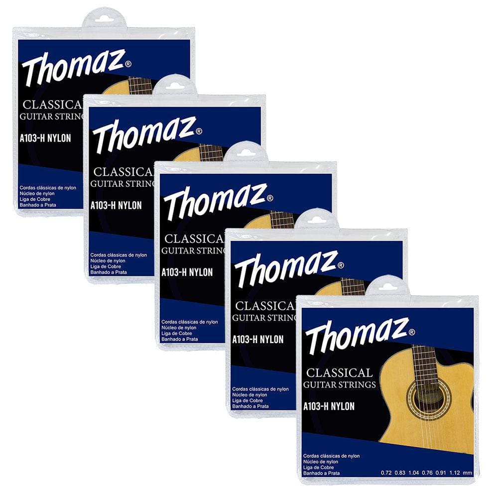 Kit 5 Encordoamentos Violão Nylon 103H Thomaz