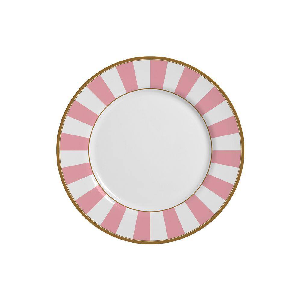 Prato Sobremesa Stripe Rosa Alleanza 6 un