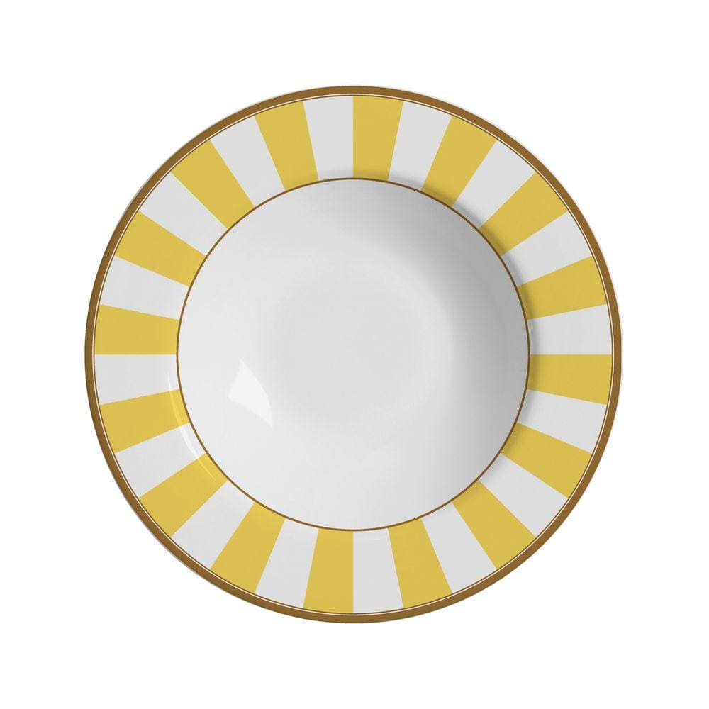 Prato Fundo   Stripe Amarelo Alleanza 6 un