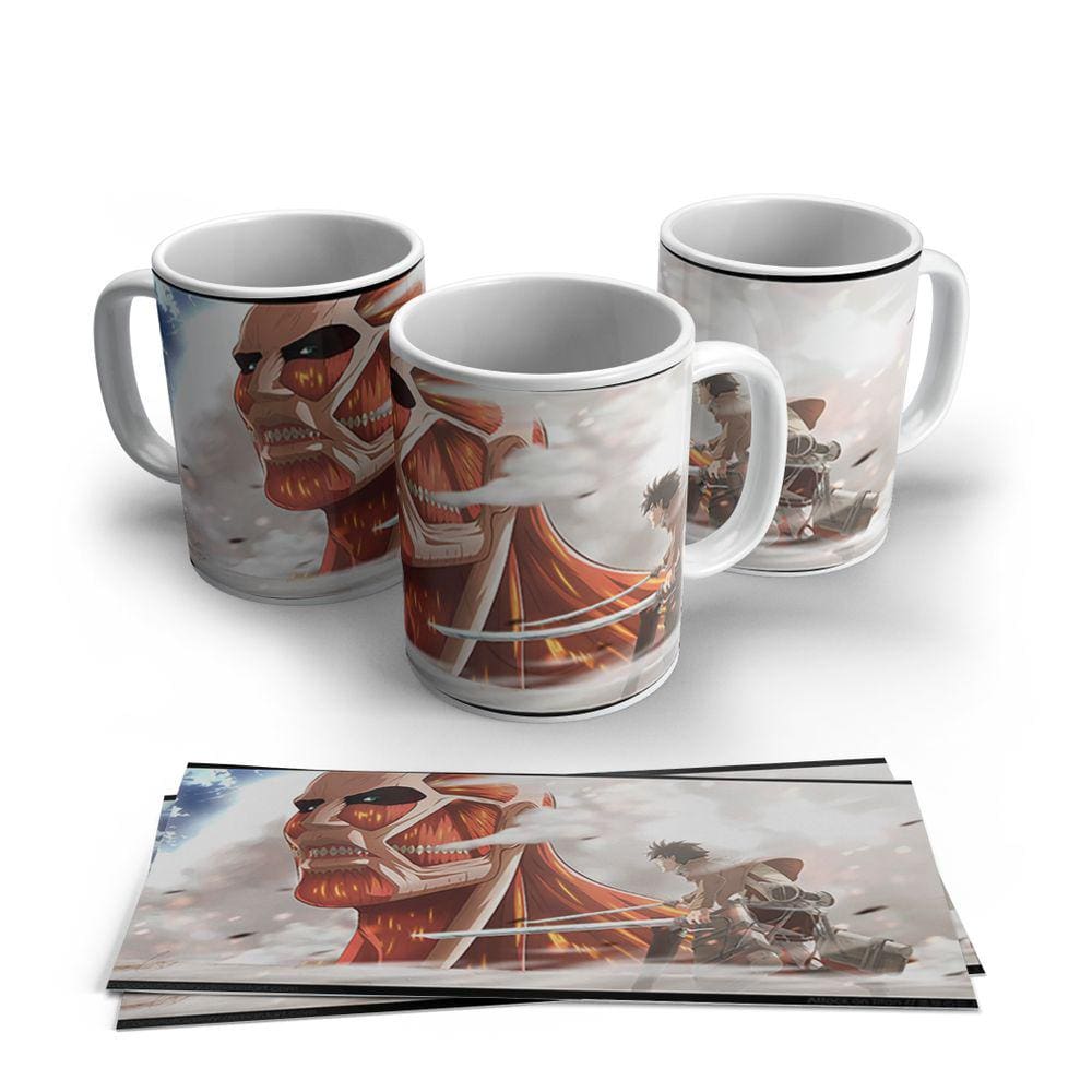 Caneca de Porcelana Attack on Titan modelo 25