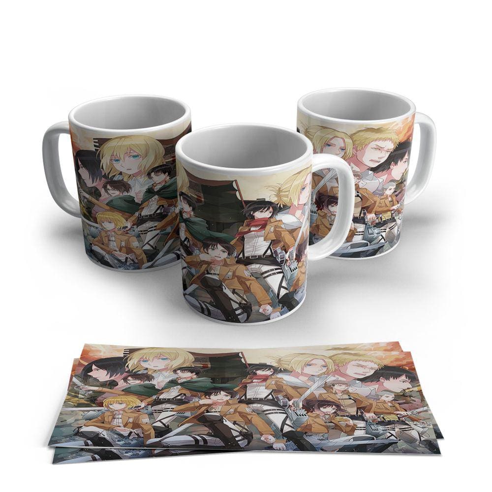 Caneca de Porcelana Attack on Titan modelo 12