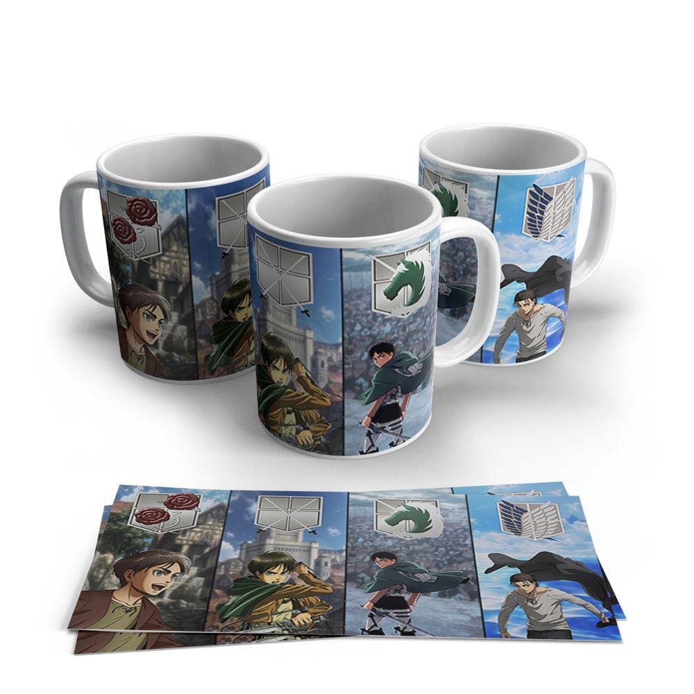 Caneca de Porcelana Attack on Titan modelo 28