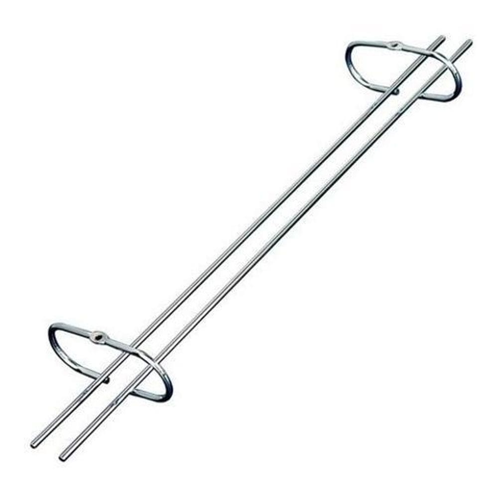 Suporte Porta Taças Reto Em Aço Cromado Organizador 42Cm