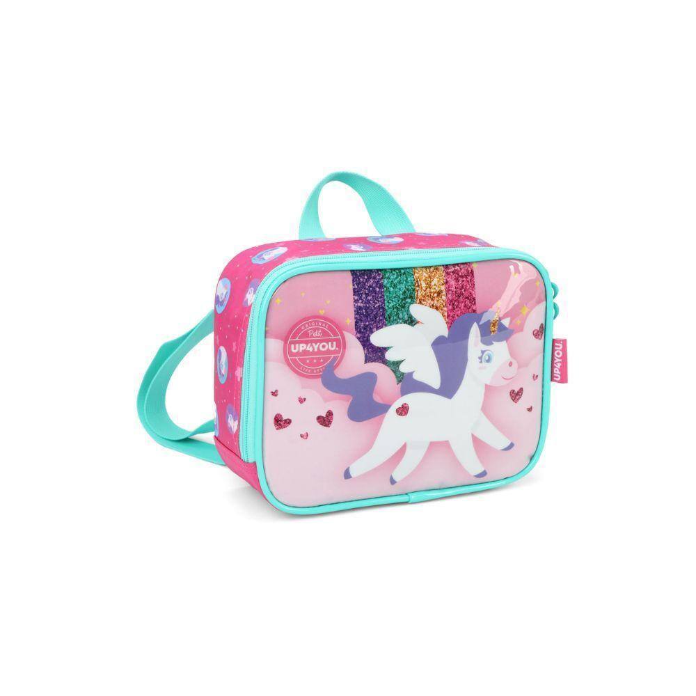 Mochila Infantil Unicórnio Rosa 23cm X 21cm X 8cm 200g