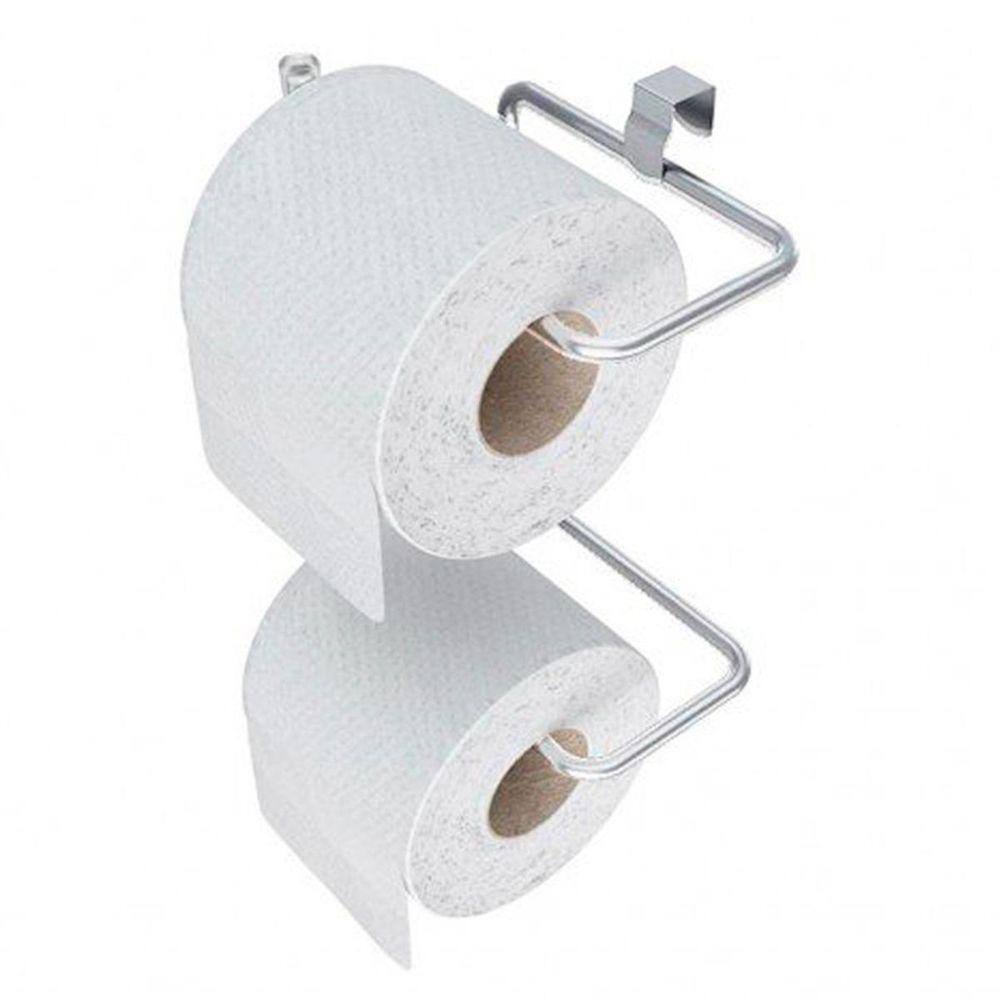Porta Papel Higiênico Rolo Duplo Suporte Banheiro Premium
