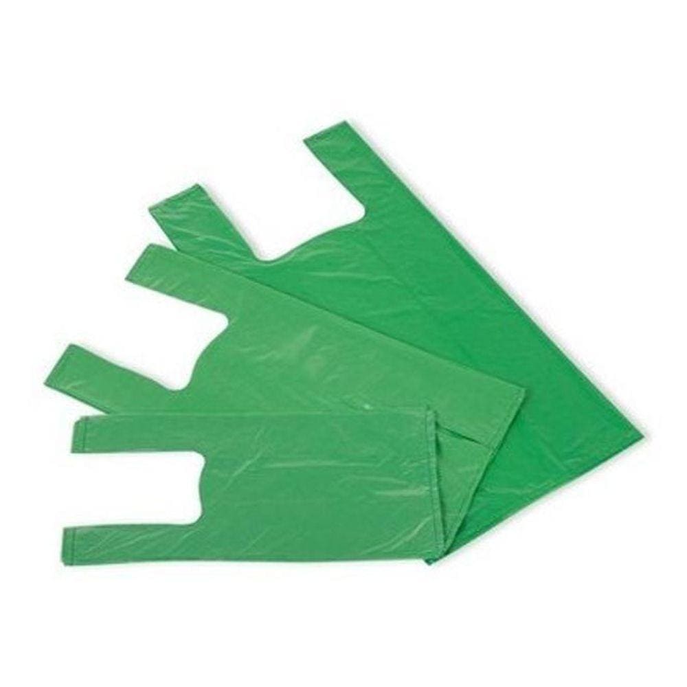 Sacola Reciclada 35 X 45 Verde Pacote Com 1 Kg 110 Unidades