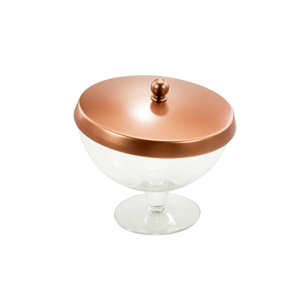 Bomboniere Rosé Gold Baleiro Potiche Redondo Tampa Cobre