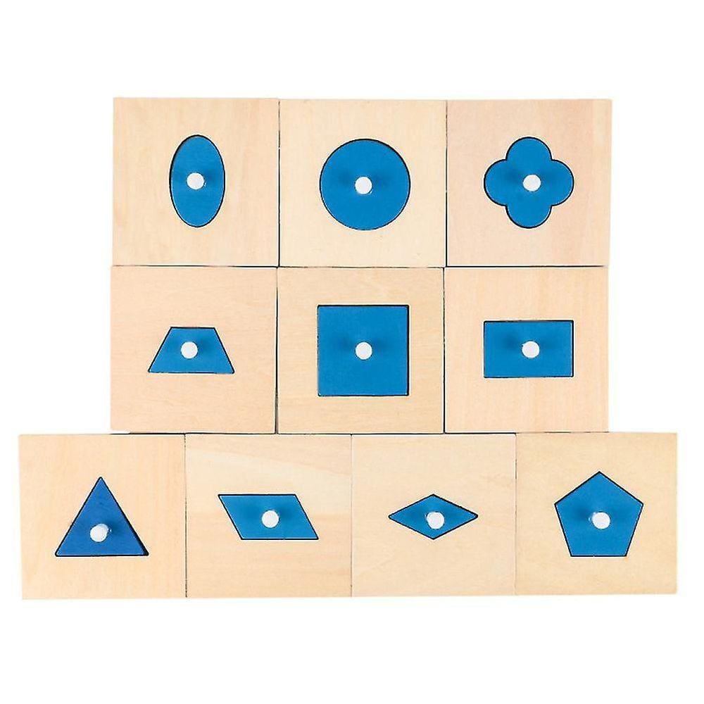 10pcs Sensory Cognition Brinquedos Blocos de Brinquedo de Madeira Building Bloc
