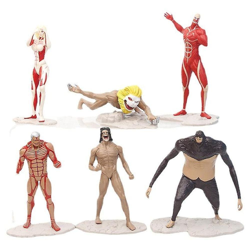 6pcs/lot 13cm Figura Anime Ataque em Titãs Mikasa Ackerman