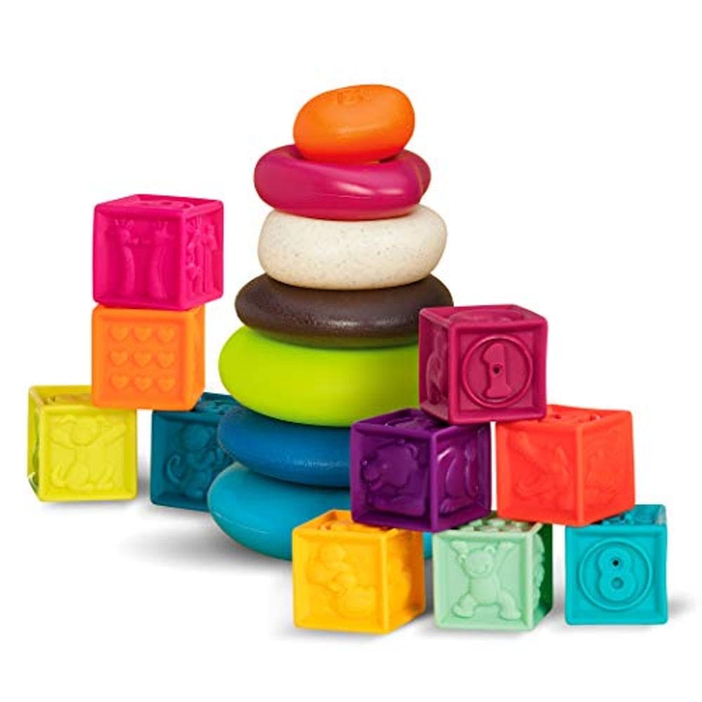 B. brinquedos †“Baby Blocks & Stacking †“10 blocos numerados e 5