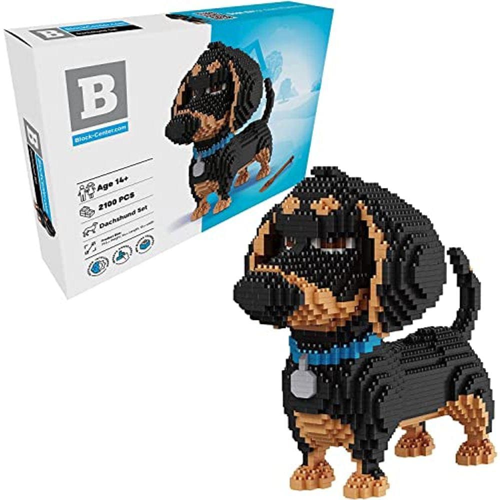 Dachshund Cão 3D Puzzle 2100 pcs Mini Blocos Animal Buildi