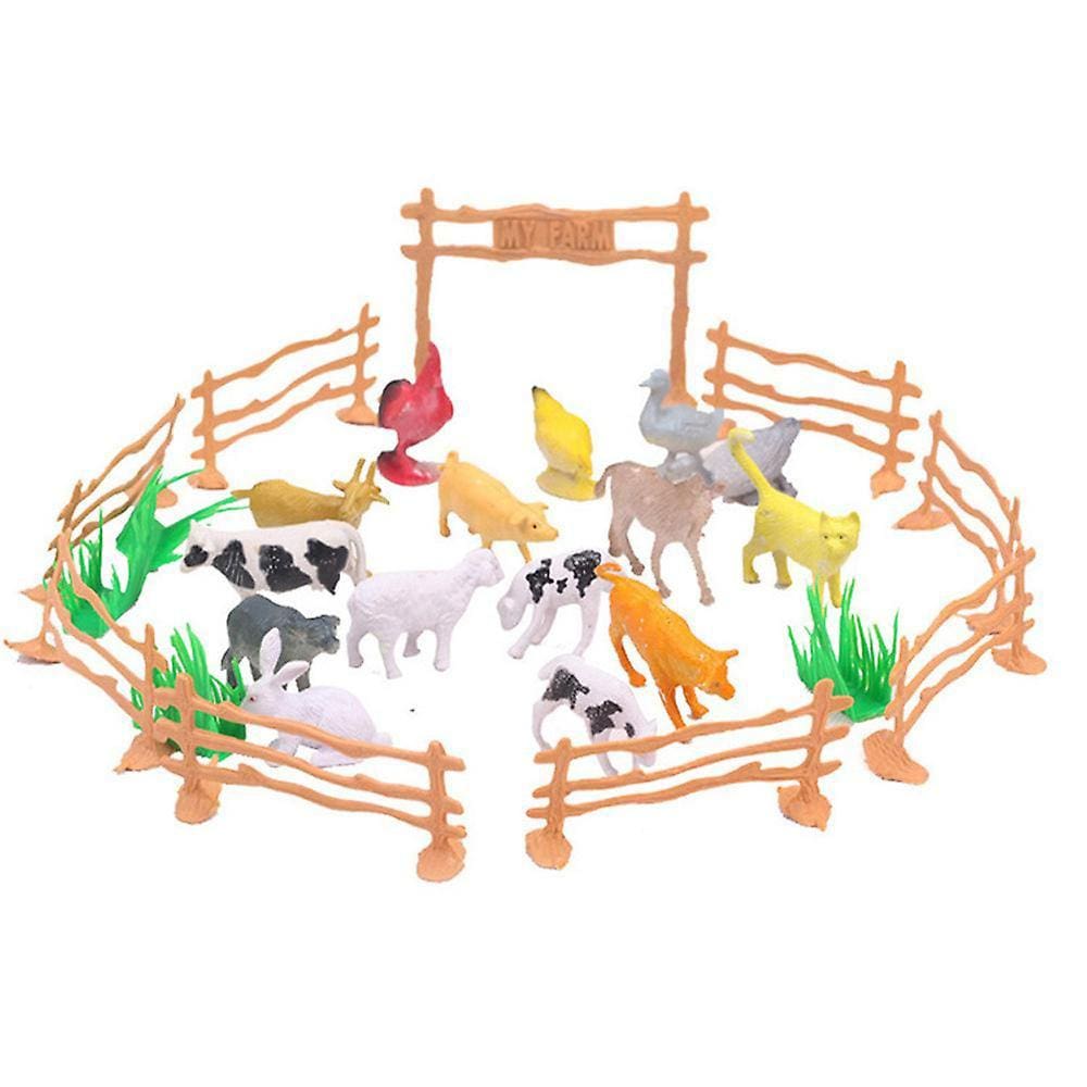 Brinquedo simulado educacional do modelo dos animais de fazenda 15pcs para crianças das crianças