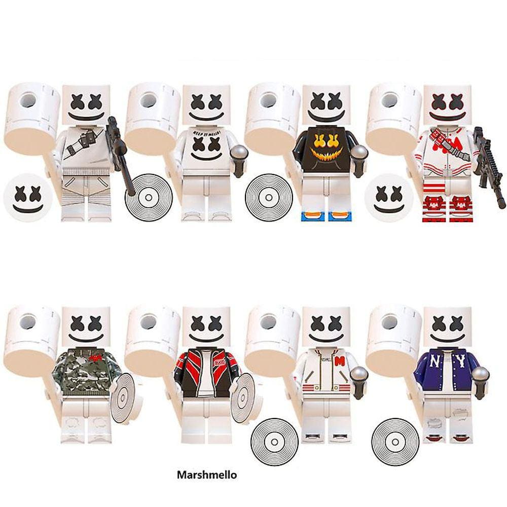 Marshmallow Minifigura Building Blocks Kids Toy Gift 8pcs (On