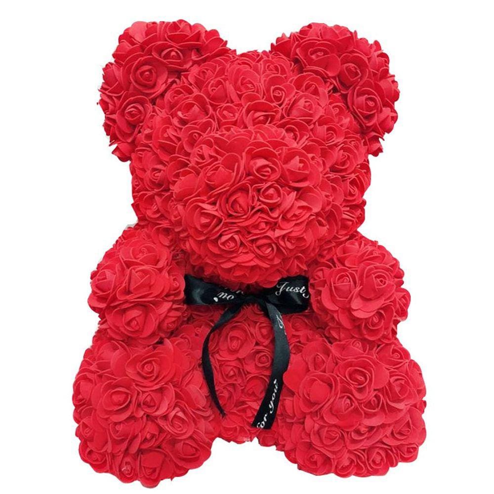 Abraço eterno rosa urso boneca pe flor eterna aniversário gi