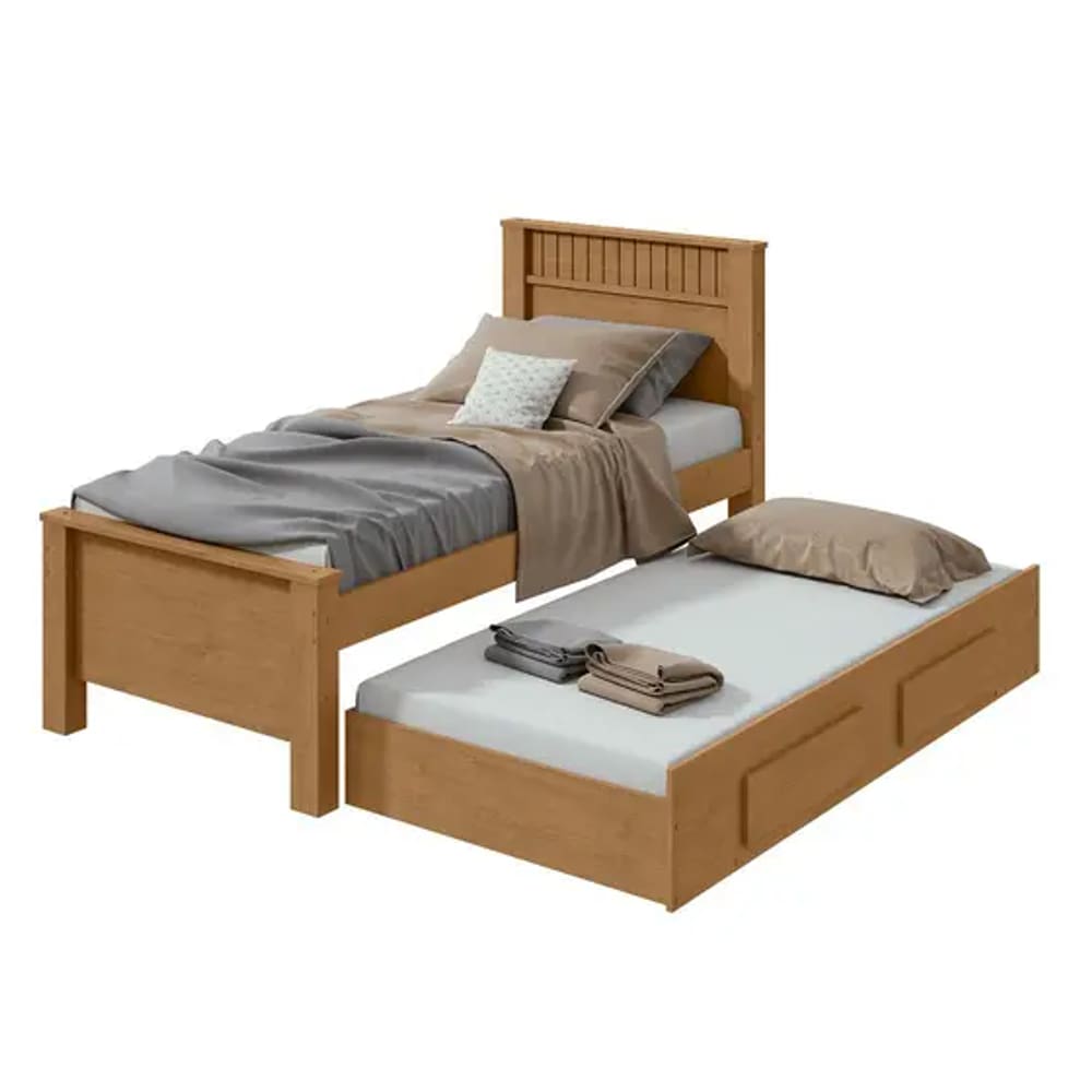 Cama Lopas Solt 0,90 Athenas 2022 - Sem Cama Auxiliar Amendoa Cle/Off Wh/Amendoa Cle