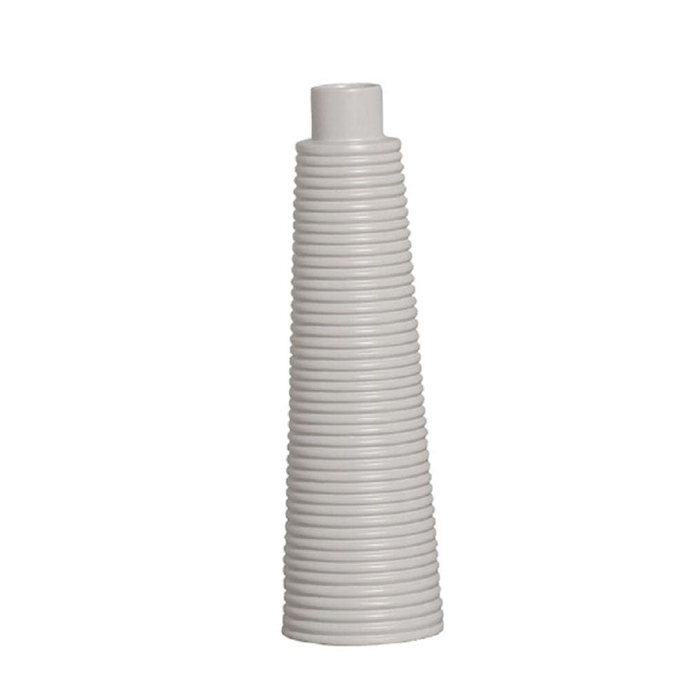 Vaso Garrafa para Flores (com Textura ) - Acabamento Verde Claro Fosco