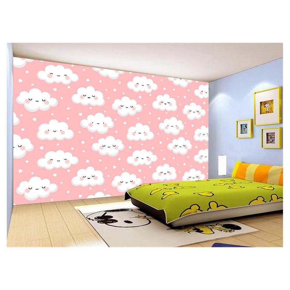 Papel De Parede 3D Infantil Nuvens Babê Baby 3,5M Azs315