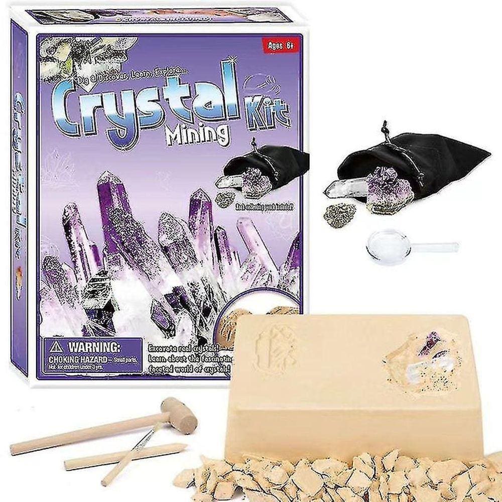 Crianças Cristal Mining Kit Diy Geologia Ciência Escavação Escavação