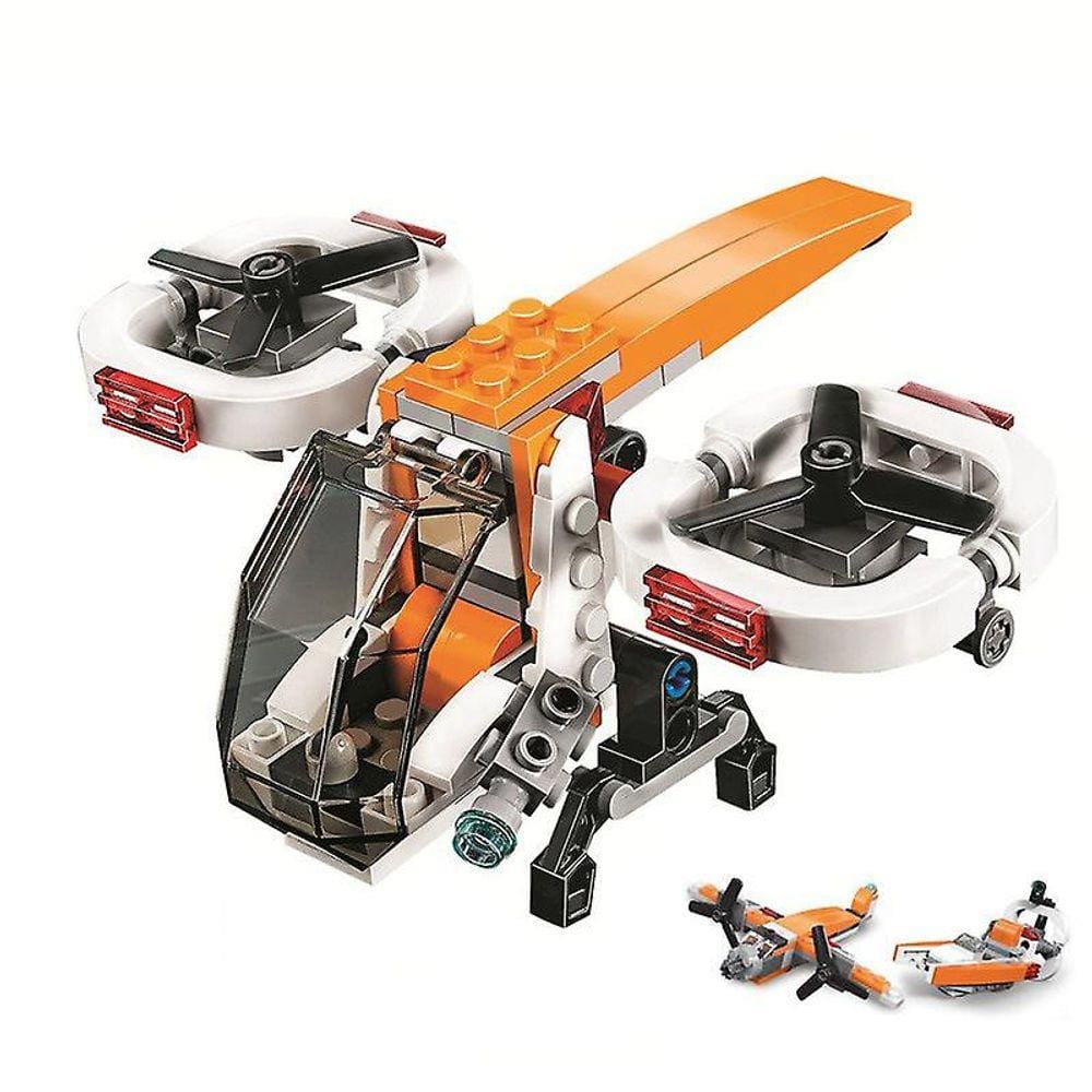 3 em 1 Cidade Criador Helicóptero Helicóptero Duplo Figura Blocos Co