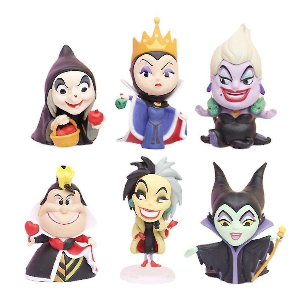 6pcs vilão princesa figura modelo de brinquedo