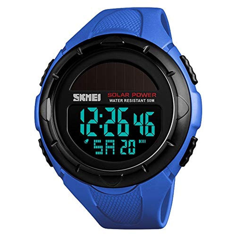Relógio esportivo digital solar masculino SKMEI, 50M à prova