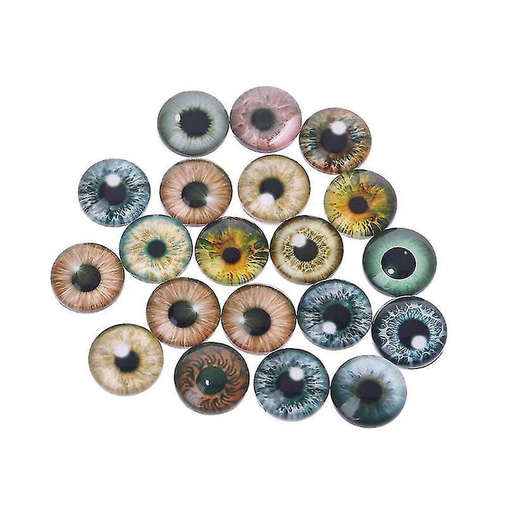 20pcs boneca de vidro olhos animal diy artesanato globos oculares para dinosau