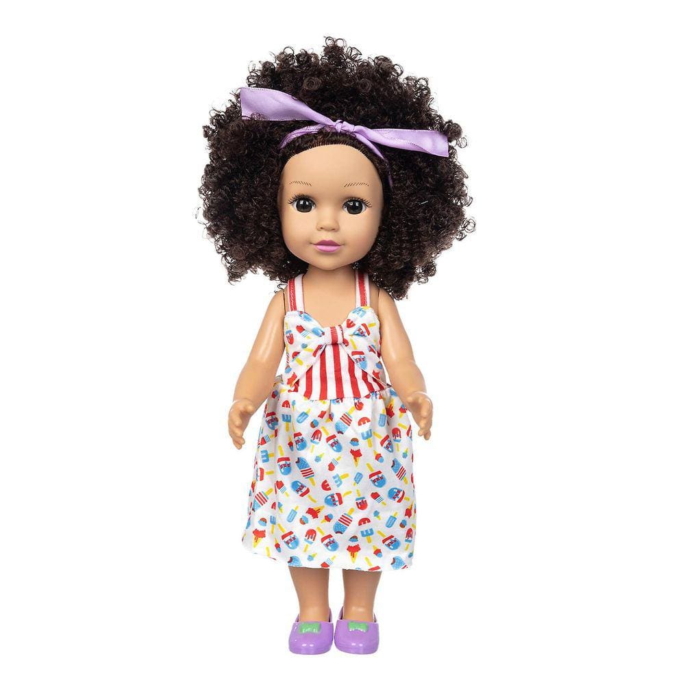 Cabelo encaracolado Boneca Bonita Simulação Boneca Boneca de Cabelo Encaracolado Bonito Brinquedo