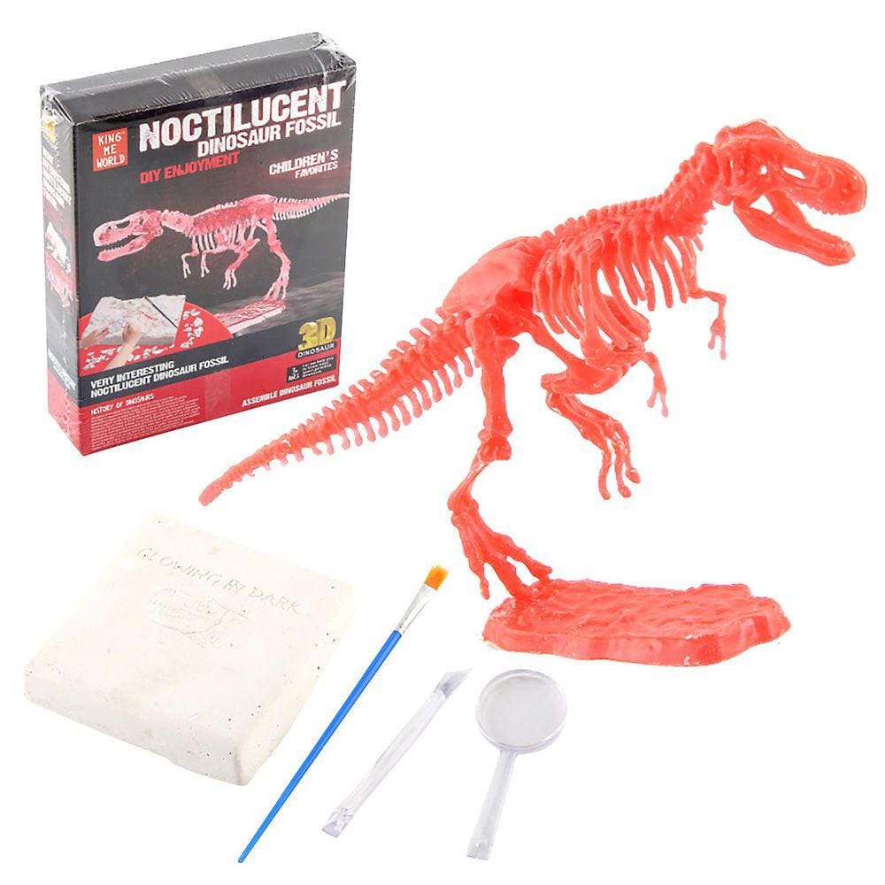 Brinquedos luminosos escavados mão do dinossauro e esqueletos arqueológicos
