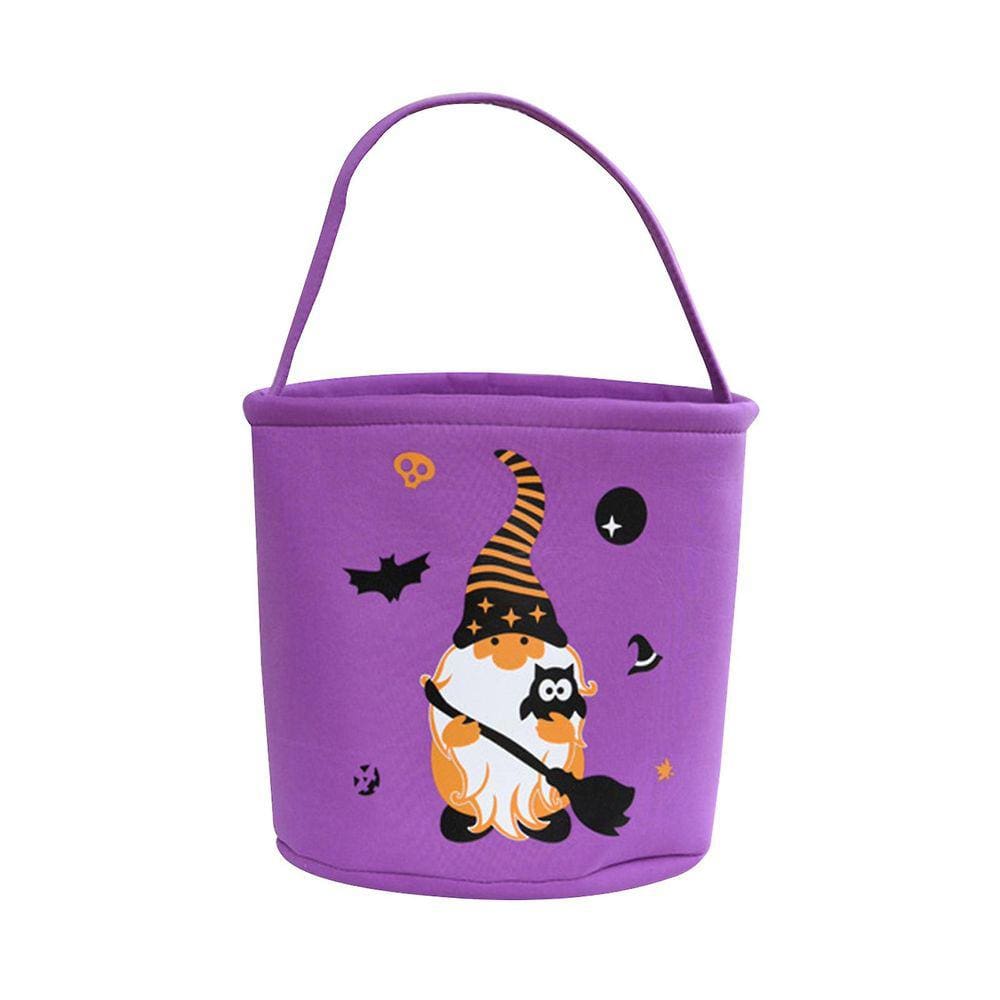 Saco de doces de Halloween Balde de doces de abóbora Cesta de mão infantil Decoração de