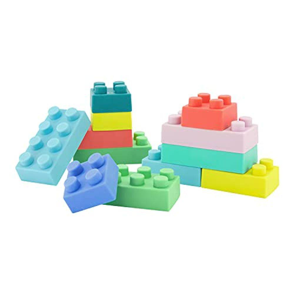 Blocos de construção super macios Infantino, fáceis de segurar para Bab