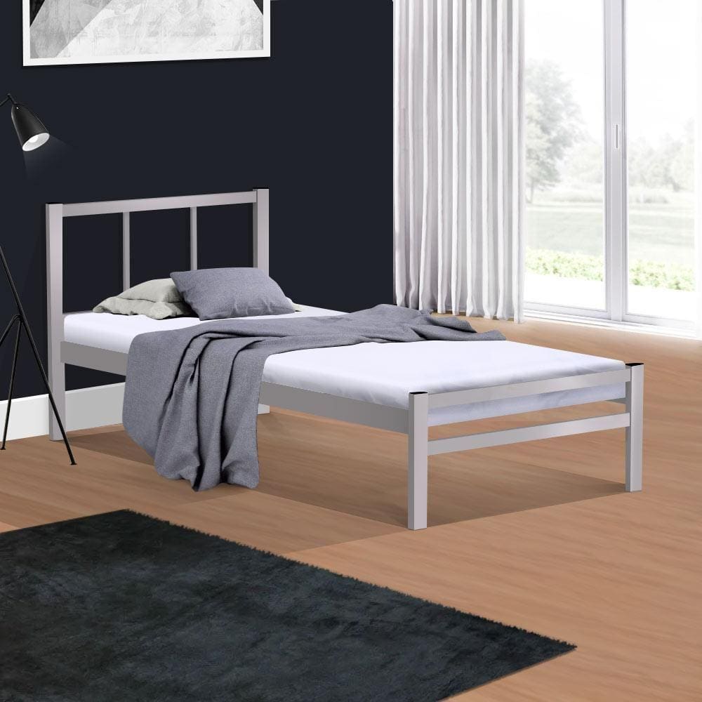Cama de ferro tubular solteiro resistente Laís 88