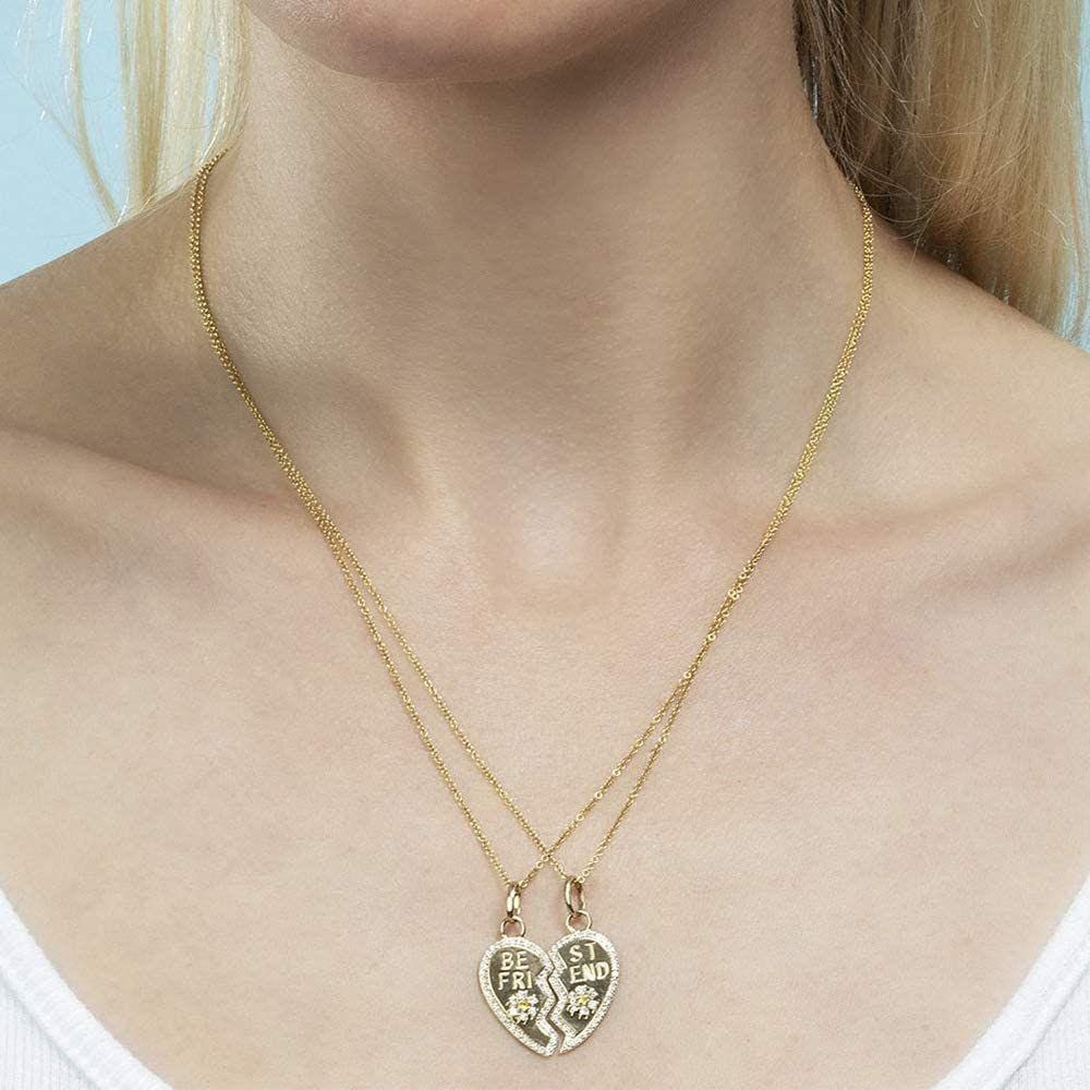 Colar para Melhores Amigos Amigos 2 Conjunto Teen Girls BFF Chic H