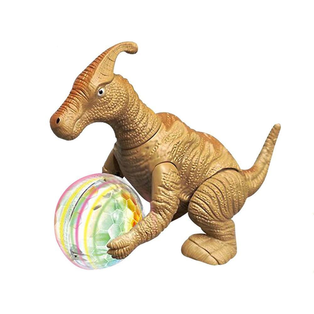 Brinquedo elétrico dinossauro mecânico rastejando luz e som modelo de simulação presente de educação infantil