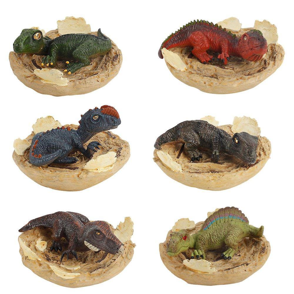 Meia eclosão de dinossauros Shell Broken Dinosaur Model Toy com base Home Decor
