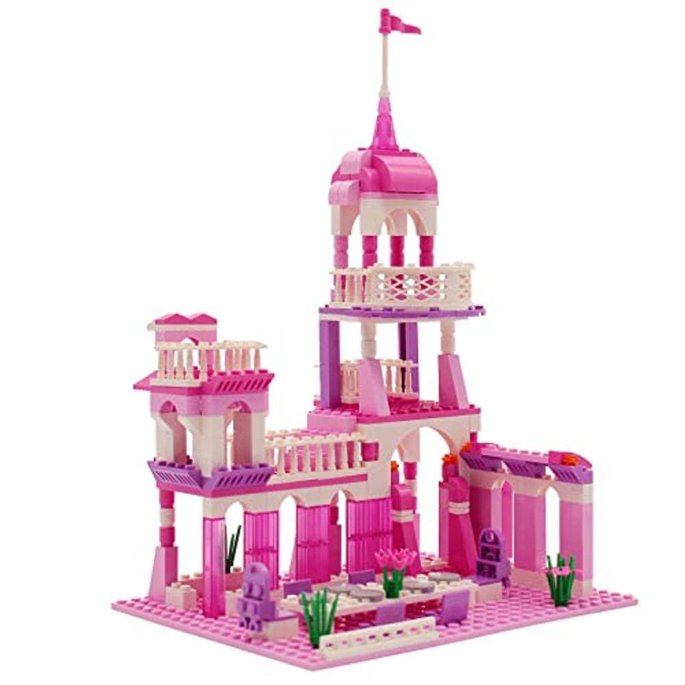 Meninas Castelo Building Blocks Set Princess Pink Educacional