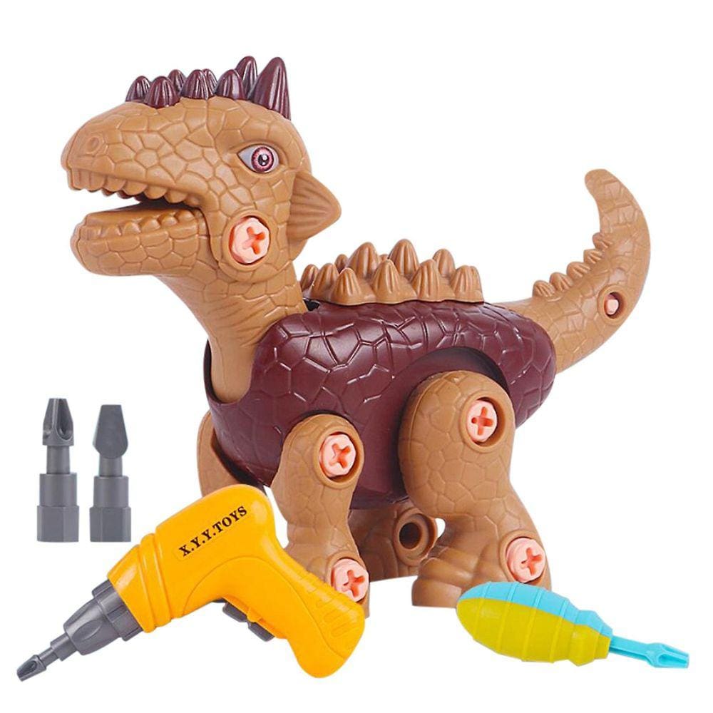 Conjunto de brinquedos de dinossauro para crianças com furadeira elétrica para construção