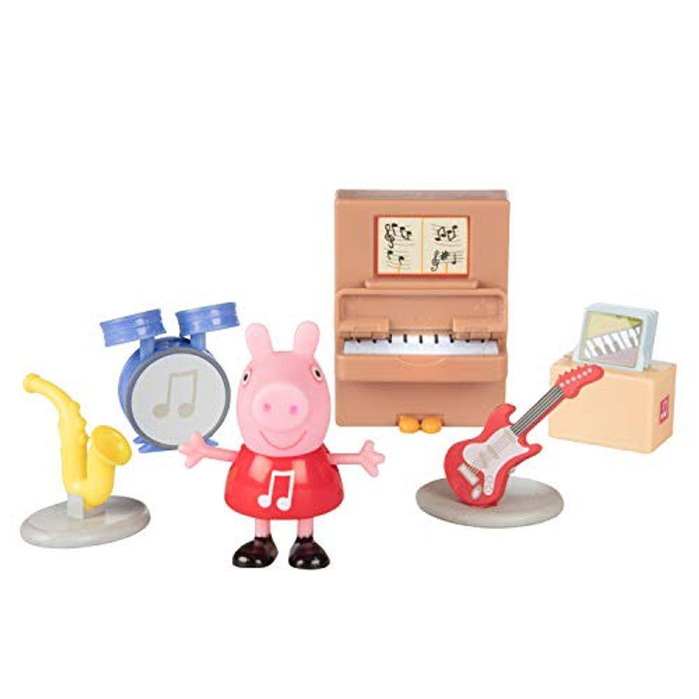 Jazwares Peppa Pig Little Rooms balançando na sala de música