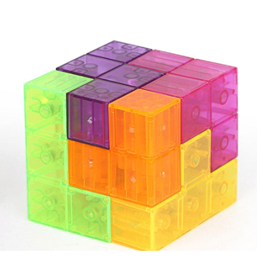Quebra-cabeça Cubo mágico magnético criando blocos de construção montagem stem jogo educativo brinquedos anti-corda para crianças| Magnético