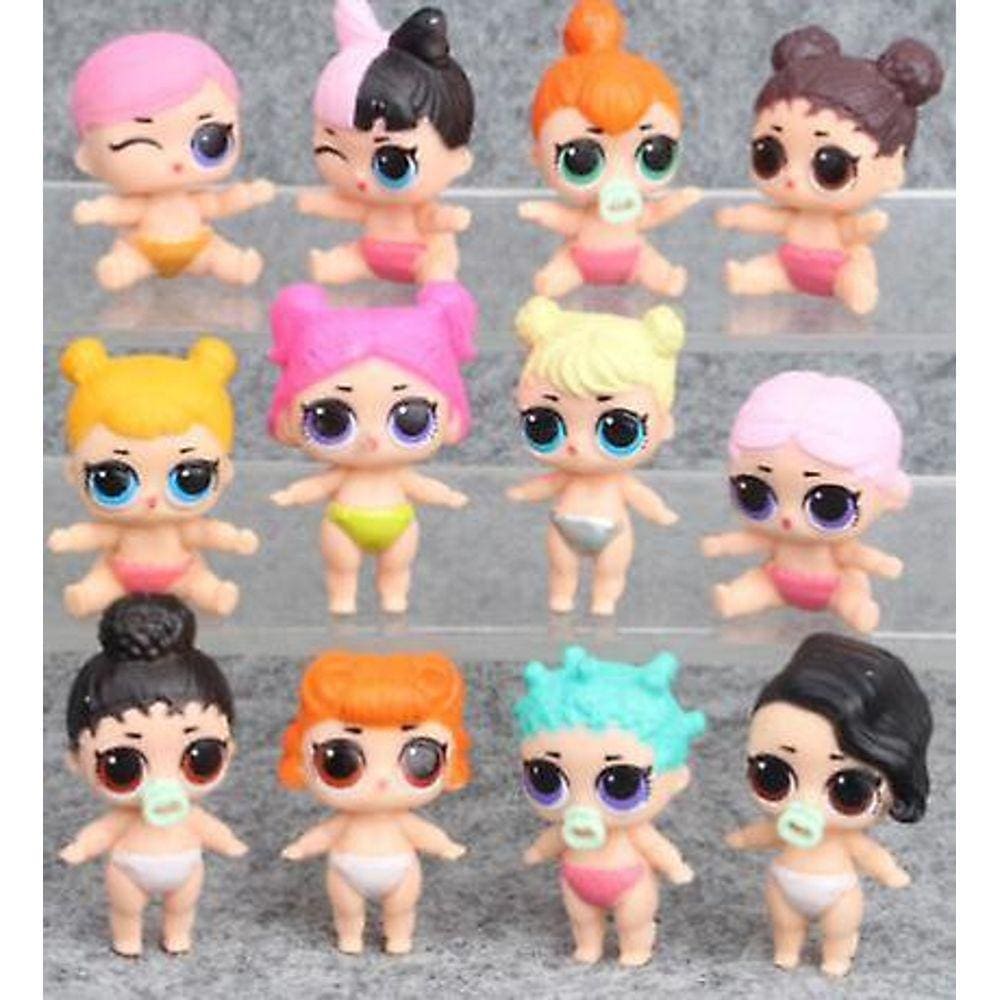 8 Pcs Lol Dolls L.o.l Surprise Ball Lil Sisters Pets Toys Girls Set Gift(12 Pcs Set)