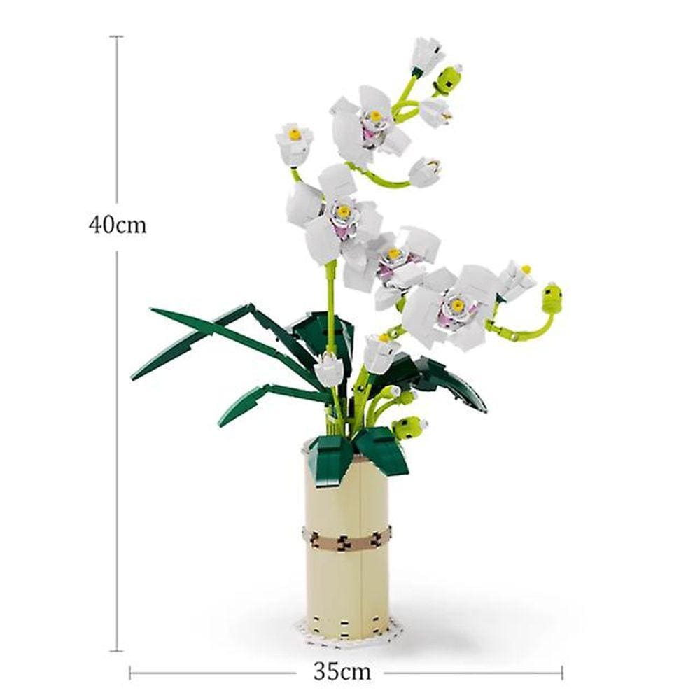 Criador Bouquet Flores orquídeas Edifício Blocos Cidade Casa Romântica Decoração Diy Amigos Tijolos Brinquedos
